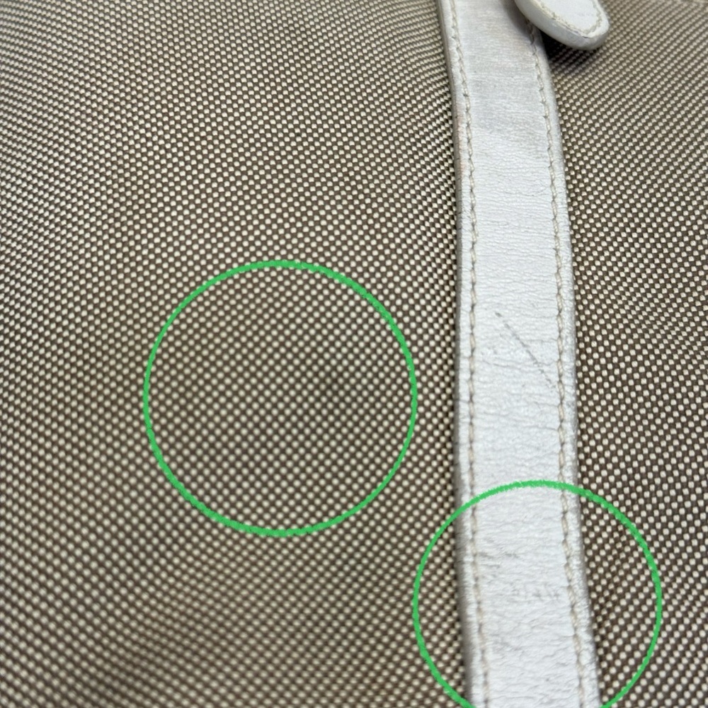 💯 Authentic Prada Beige/Brown Jacquard Logo Canvas and Leather Bow Top handle - Picture 16 of 16